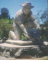 Statue of miner in Auburn